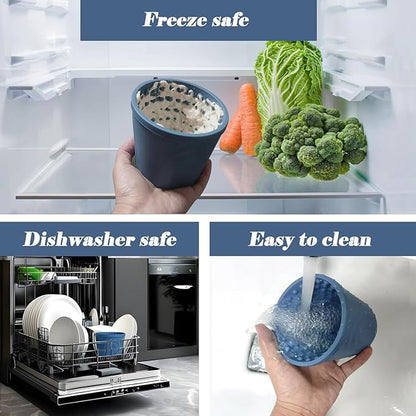 Dog Slow Feeder Lick Bowl, Non-Slip Slow Dog Eating Bowl, Long Lasting Silicone Anti-chocking Treat Dispenser, Easy to Clean & Durable Pet Dish (M)
