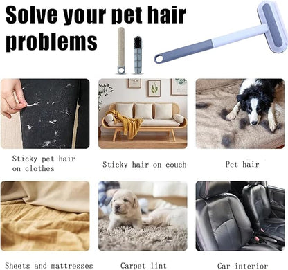Cat Hair Remover 4-in-1 Multi-Functional Pet Hair Remover Brush,17.7Inch, Reusable Washable Lint Cleaner for Dog and Cat Hair, Gentle on Furniture, Sofas, Pet Beds, Bedding, Carpets, Clothing