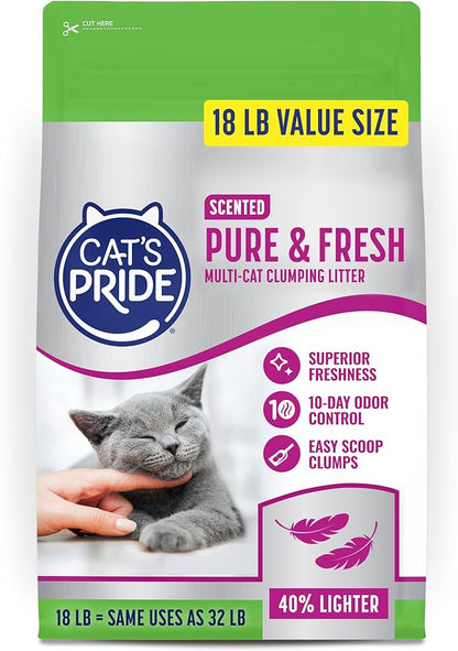 Cat's Pride Pure & Fresh - Scented 18lb Bag