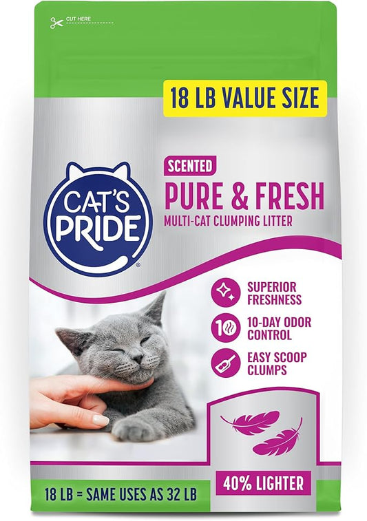 Cat's Pride Pure & Fresh - Scented 18lb Bag