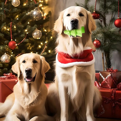Christmas Dog Toys,Christmas Tree Shape Dog Chew Toys for Aggressive Chewers,Indestructible Tough Durable Squeaky Dog Toys,Puppy Dog Chew Toys for Small Medium Large Breed