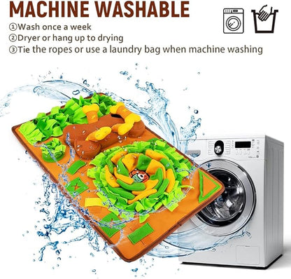 Awoof Snuffle Mat - Dog Enrichment Feeding Mat for Smell Training & Slow Eating, Interactive Dog Toy & Feed Game for Sniffing & Mental Stimulation