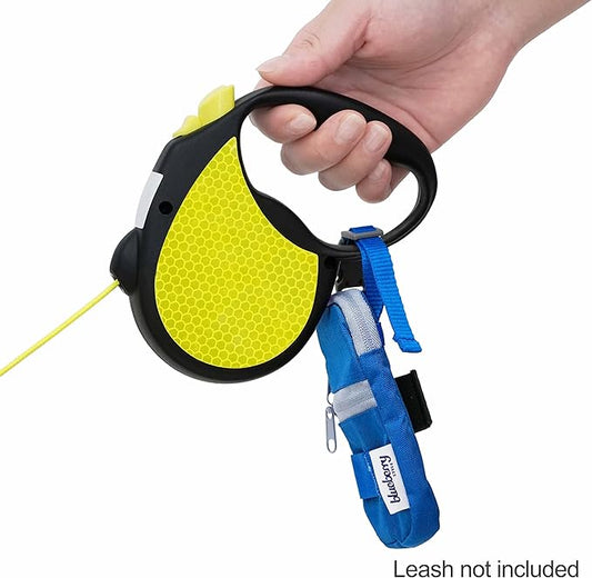 Blueberry Style Blue Dog Waste Bag Dispenser, Dog Poop Bag Holder Leash Attachment, Includes 1 Roll of Free Poop Bags