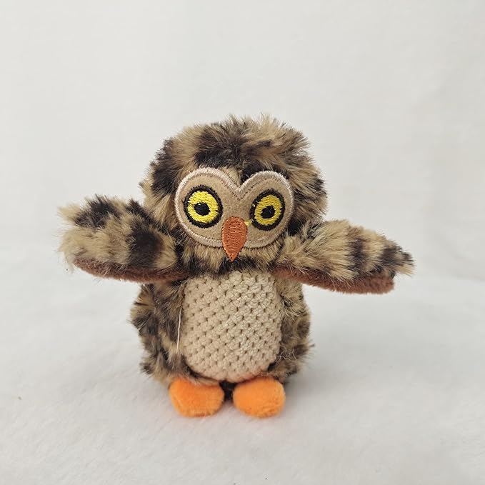 Glow Pups 3 Pack Owl Dog Toys, Toy for Small Dogs, Plush Dog Toys with Squeaker, Multipack Puppy Toys, Toy for Small Dogs (3 Pack: Replacement Animals, Owl)