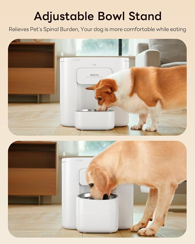 Automatic Dog Feeder for Large Breed, 15L/ 63Cups Vacuum-Sealed Timed Auto Pet Feeder 100% Fresh Airtight, Anti-Clog Pet Food Dispenser for 2-22mm Kibble, Portion Control, Voice Record, Dual Power
