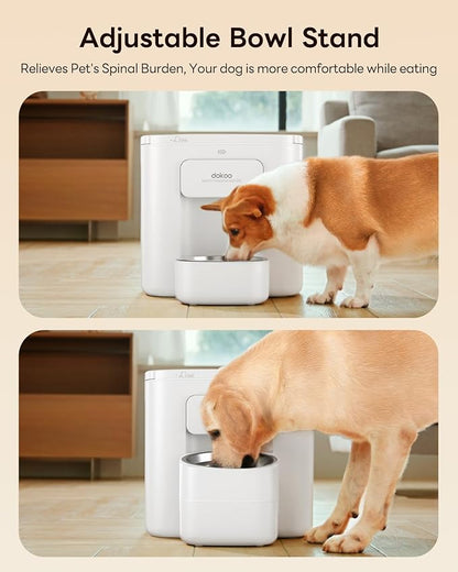 Automatic Dog Feeder for Large Breed, 15L/ 63Cups Vacuum-Sealed Timed Auto Pet Feeder 100% Fresh Airtight, Anti-Clog Pet Food Dispenser for 2-22mm Kibble, Portion Control, Voice Record, Dual Power