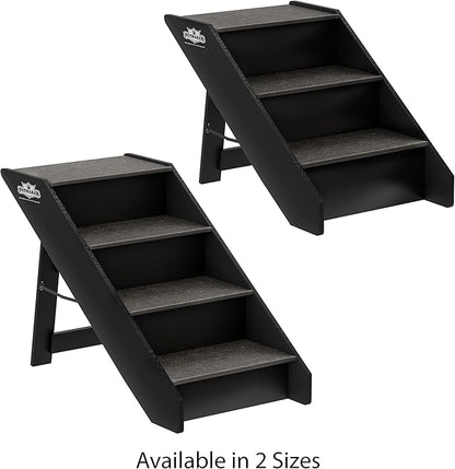 Pet Stairs - Home and Vehicle Foldable Nonslip Dog Steps with 3-Step Design - for Puppies, Kittens, and Other Small Pets by PETMAKER (Gray)
