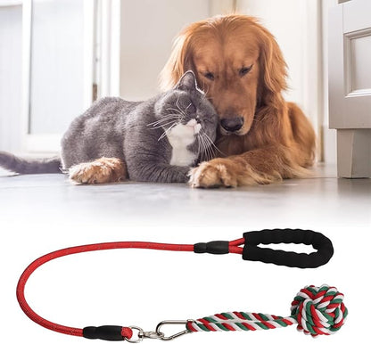 Interactive Dog Toys Tug of War Dog Toy, Dog Rope Toys Tree Hanging Toy Puzzle Ball for Chewing for Dogs Puppy Pets (red)