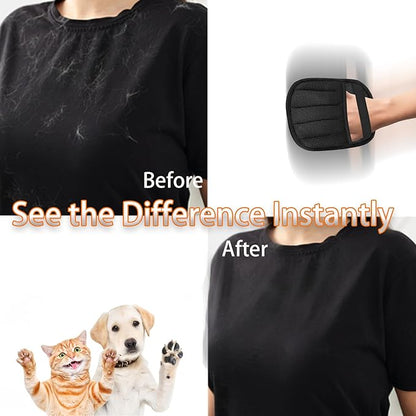 Pet Hair Removal Glove for Dogs and Cats, 3PCS Upgrade Reusable Electrostatic Gloves for Deshedding, Washable Cat Grooming Brush Five-Finger Magic Gloves for Clothing Carpet Sofa Car Seat