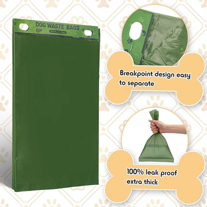Ireer 5000 Pcs 50 Counts Pet Waste Bags Bulk, Dog Bags with Fit Hang Hole Easy Single Pull for Parks, Hoas Residential Use, Dog Waste Station, Compatible with Poop Station Dispensers (Green)