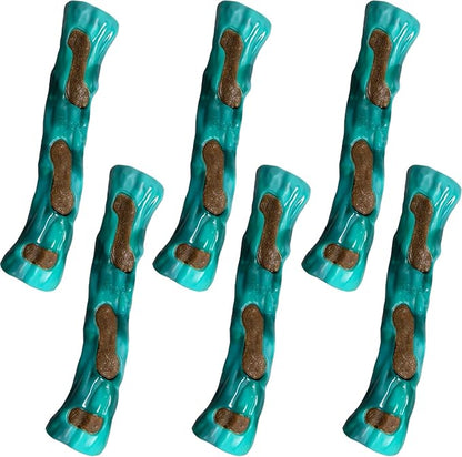 Dog Bones Chew Toys for Aggressive Chewers, 6 Pack Real Chicken Flavor,Indestructible Dog Teething Chew Toys for Large/Medium/Small Breed,Tough Toy with Durable Nylon