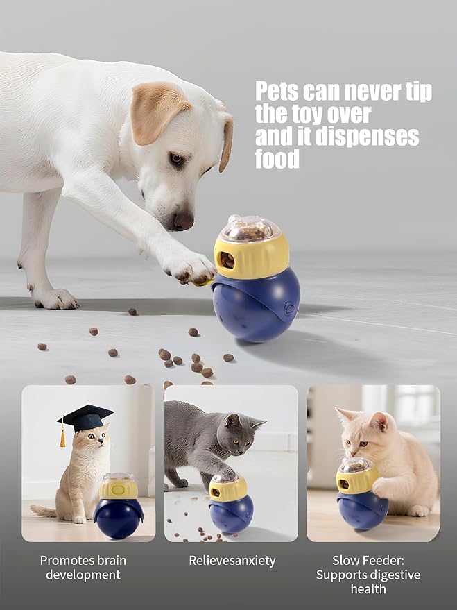 Treat Dispensing Dog Toys, Interactive Dog Puzzle Toy for Boredom, Dog Enrichment Toys to Keep Them Busy, Dogs and Cats Slow Feeder（Not for Aggressive Chewers）