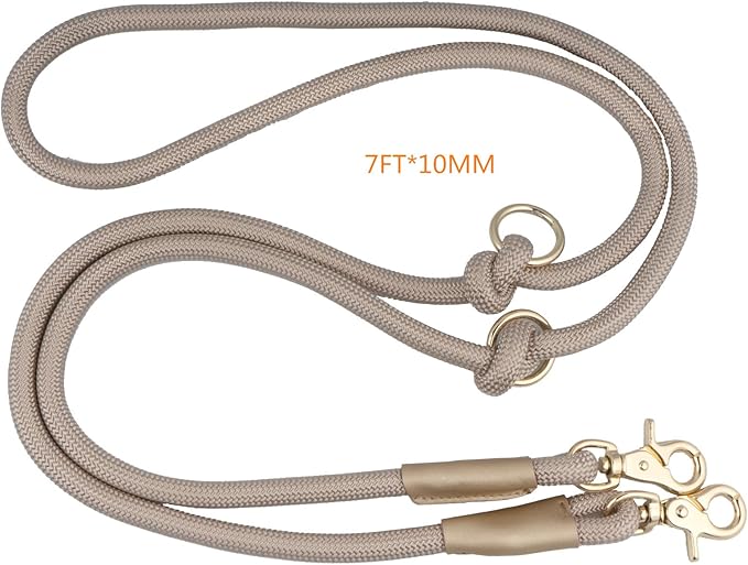 Hands Free Dog Leash 7FT, Nylon Rope Waist Leash for Dog Walking Running