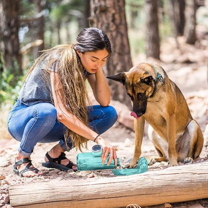 OllyDog OllyBottle, Dog Water Bottle with Detachable Bowl, No Spill Travel Bottle for Dogs, Wide Drinking Cup, BPA-Free Tritan, Easy Clean, Convenient for Walking & Hiking (1L, Aqua Blue)