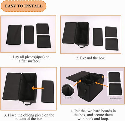 Dog Car Seat Extender with Storage, Front & Back Seat Extender for Dogs, Car Gap Seat Filler, Suitable for Dogs up to 200lbs (Medium Size: 20"x11.5"x14.5")