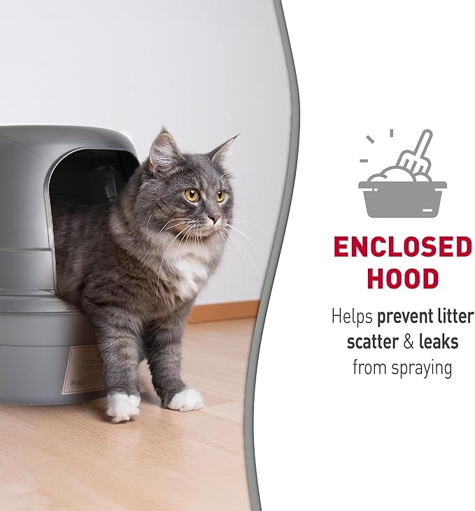 Nature’s Miracle Hooded Flip Top Litter Box for Cats, With Built-In Odor Control Charcoal Filter