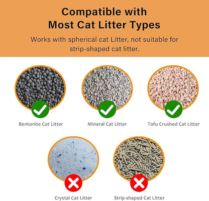 self Cleaning Litter Box Large Capacity, Automatic Cat Litter Box Open-Top Design for Multiple Cats with Integrated Safety Protection Includes Waste Bags (2026 Upgraded Model)