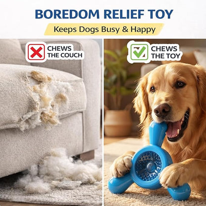 Dog Chew Toy for Aggressive Chewers – Tough Nylon Dog Toy for Teething Small Breeds, Durable Puppy Bone for Teeth Cleaning & Boredom Relief, Ideal Dog Birthday Gift,Sky Blue