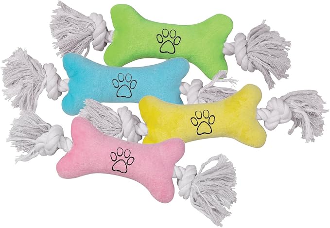 Zanies Tiny Tugger Dog Toys, Yellow, 7"