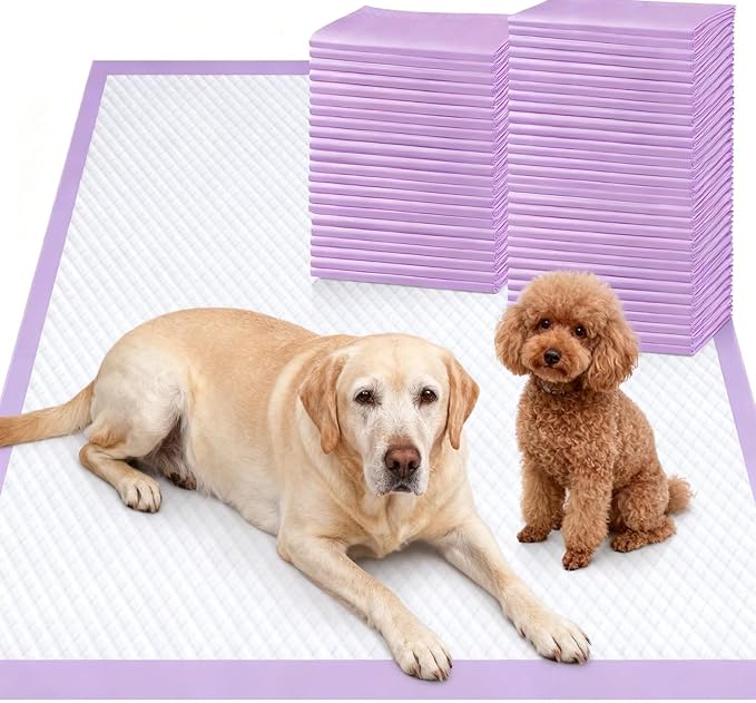 Gimars XL 6-Layer Ultra Absorbent 1200ml 48-Hour Leak-Proof Dog Pee Pads, Quick Dry Extra Large Puppy Pads for Puppy Training, Senior & Incontinent Dogs, Cats, Overnight Use, 30"x36", 50 Count