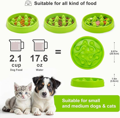 Slow Feeder Dog Bowls, Maze Dog Bowl Slow Feeder for Healthy Eating, Non-Slip Dog Food Bowl, Food-Grade Puppy Bowl, Slow Feeder Cat Bowl & Cat Food Bowl, Puzzle Dog Bowls for Small & Medium Pets