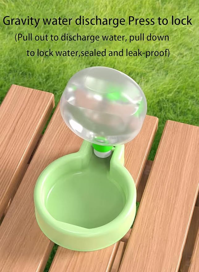 Pet Water Bottle, Portable Dog Water Bottle, Collapsible Leak Proof Puppy Drinker for Outdoor Walking, Traveling, Food Grade Plastic, 12 oz, Green