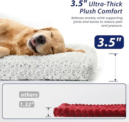3.5" Thick Deluxe Plush Dog Bed Mat for Car, Comfy Dog Seat Cover, Pet Bed & Seat Cover Protector, Washable & Anti-Slip Travel Pet Mat, Fit for Backseat Extenders of Cars Trucks SUVs, 54" x 25”
