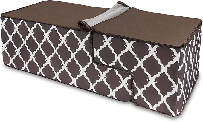 Foldable Pet Steps/Stairs with CertiPUR-US Certified Foam by Best Pet Supplies - Brown Lattice, 4-Steps (H: 22") (ST245T-L)
