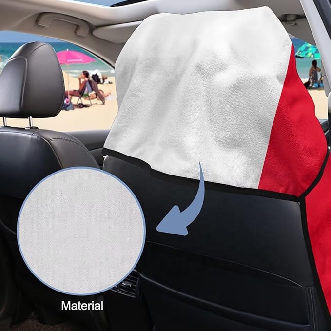 SEANATIVE Canadian Flag Car Seat Covers Easy Install Car Seat Towel Covers Scratch-Resistant Seat Cushion Protectors for Dogs, Kids, Beach Absorbent Sports Towel