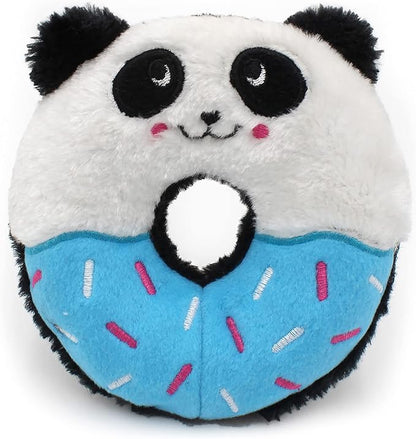 ZippyPaws Donutz Buddies Interactive Pet Toys - Donut Dog Hide and Seek Toy, Puppy Toys, Colorful Squeaky Dog Toys, Panda (ZP1035)