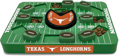 Pets First NCAA Texas Large Puzzle Toy - Interactive Dog Treat & Slow Feeding Toy