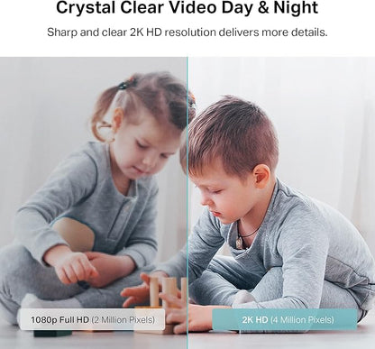 Kasa 2K+ Indoor Pan/Tilt Wired Security Camera - Works as a Baby Monitor & Pet Camera, Motion Detection & Tracking, 2-Way Audio, Night Vision, Subscription-Free Local Storage or Optional Cloud, KC410S
