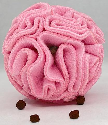 Glory To Dog Puppy and Small Breed Snuffle Interactive Foraging Dog Puzzle Ball Toy Pink