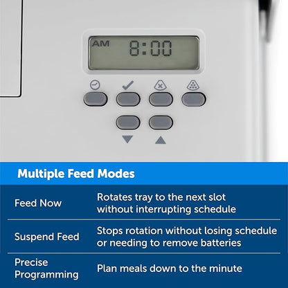 PetSafe Automatic Dog Feeder, 5 Meals, 40 oz Capacity, Plastic, for Dry Food, Multiple Pets (Pack of 2)