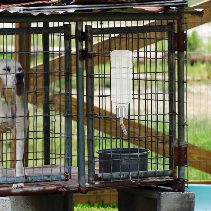 Dog Water Bottle for Crate - No Drip Dog Water Bottle, Cat Water Feeder, Leak- Pet Water Bottl for Cage&Kennel - Large