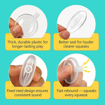 Squeakers for Dog Toys - 60 Pack Replacement Dog Toy Squeakers (5 Sizes Mixed)
