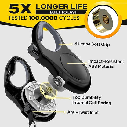 Fida Heavy Duty Retractable Dog Leash,16 ft Dog Walking Leash for Small Medium Dogs up to 44 lbs, Tangle Free. (Medium, Black)