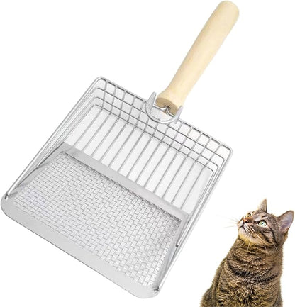 Cat Litter Scooper Accessories for Indoor Cats Heavy Duty Metal Kitty Litter Scoop for Litterbox Multicat Shovel Scoop Filter for Kitty Litter