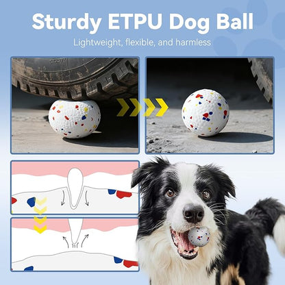 HETOO Automatic Ball Launcher for Dogs: Ball Launcher for Dogs - Tennis Thrower for Dogs with 6 Balls- Interactive Mental Stimulation Dog Toys - Small/Medium Sized Launcher- Yellow