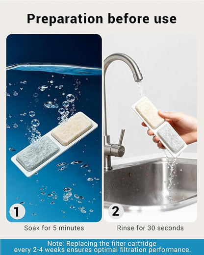Replacement Filters for PETDOTT Dog Fountain, Water Filter, for Stainless Steel Pet Fountain for Large Dogs- Vertical Filtration for D2431 Lasts Two Months