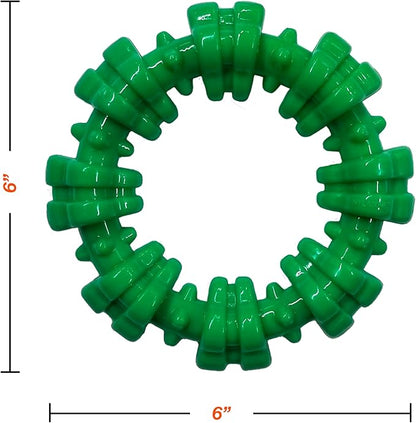 Nylabone Textured Ring Power Chew Toy for Dogs, Dog Chew Bones for Aggressive Chewers, Wintergreen Flavor, X-Large - 50+ lbs, 1 Count