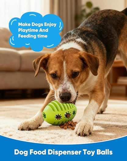 Deeow Natural Rubber Rugby Ball Dog Toy - Interactive Fetching & Chewing Puppy Toys, Slow Feeder Treat Dispenser Pet Toy, Teething Relief Toy with Banana Scent for Aggressive Chewers