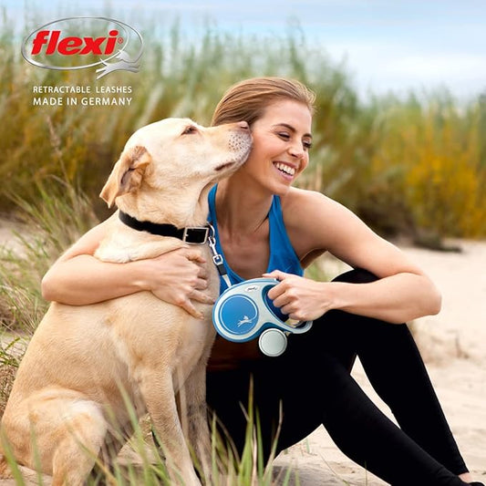 Flexi New Comfort Tape Grey & Black Extra Small 3m Retractable Dog Leash/Lead for Dogs up to 12kgs/26lbs