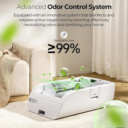 Self Cleaning Litter Box,Open-Top Automatic Cat Litter Box APP Control (2.4G/5G) with Health Tracking, Dual Safety Sensors&Odorless Design,Includes cat Litter & 3 Rolls Waste Bags(NO Tent)