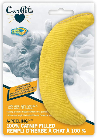 Cosmic OurPets 100-Percent North American Catnip Filled Cat Toy-Hot Stuff (Interactive Cat Toy, Toys for Indoor Cats, Catnip Toys) - A-PEELING