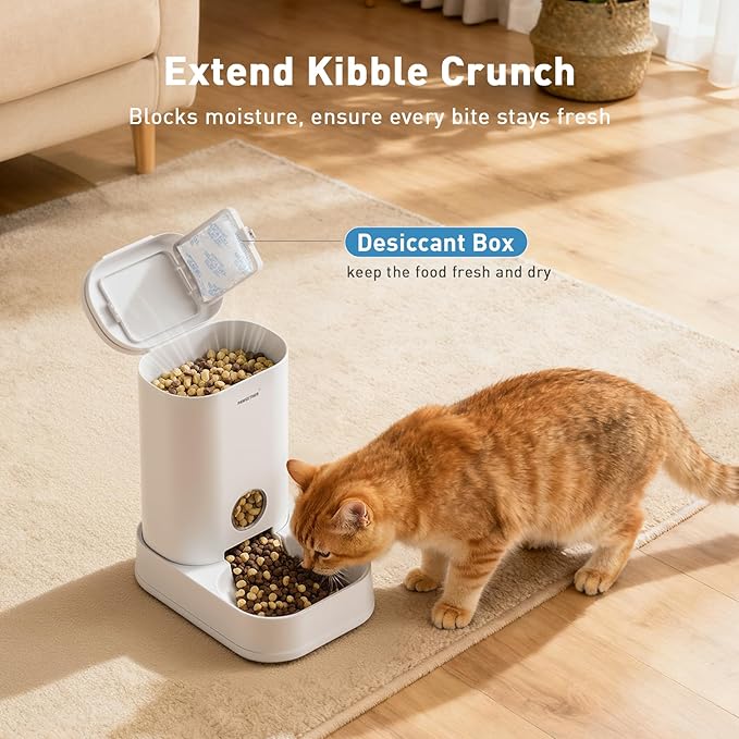 PAWGETHER® 2 Pack Gravity Cat Feeder and Water Dispenser 1 Gallon/3.5L Automatic Cat Feeder and Waterer Dog Water Bowl Dispenser Pet Food Dispenser Puppy Kitten Rabbits