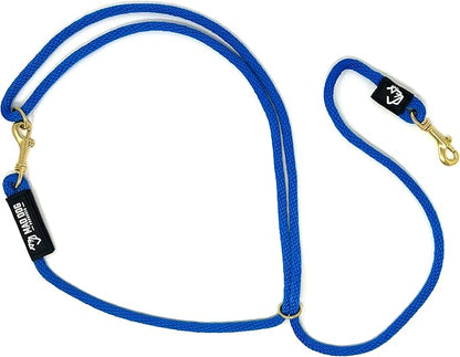Mad Dog Products Hands Free Clip Dog Leash 3/8" x 10' Royal Signature Rope - Made in USA