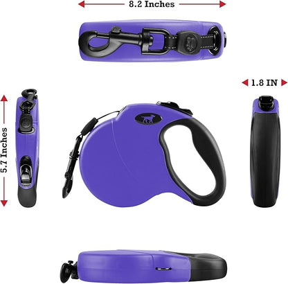 Tuff Pupper Heavy Duty Retractable Dog Leash | 16 ft Dog Leash with Reflective Stitching for Nighttime Safety | One Button Lock and Release | Comfortable Hand Grip | for Dogs Up to 120 lbs