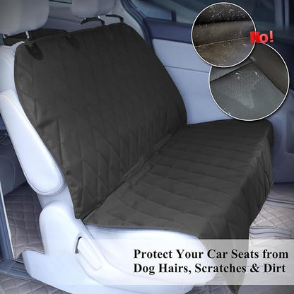 VIVAGLORY Dog Seat Cover Quickcover Seat Protector for Dog, Backseat Cover for Car, Back Rear Backseat Bench Protector, Standard, Black