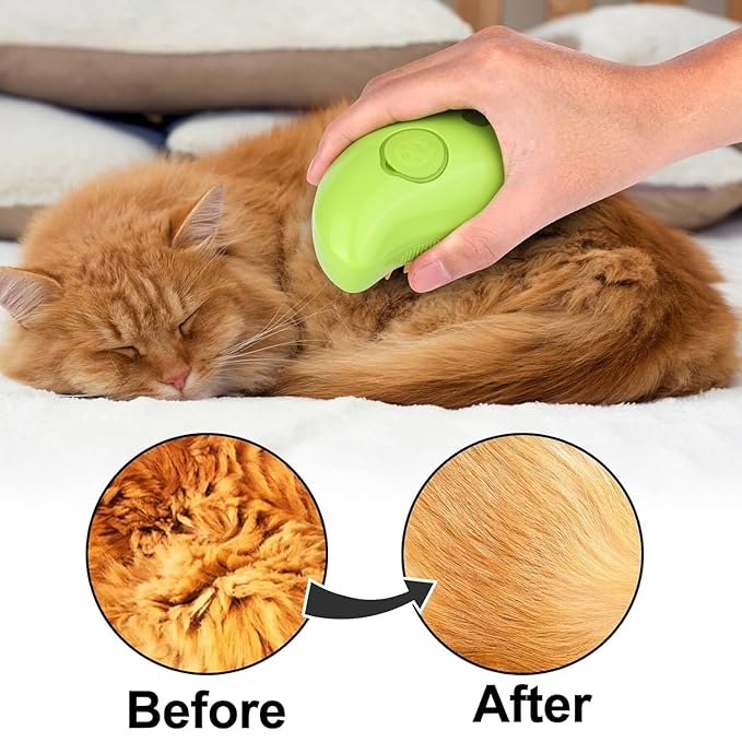 2024 Multifunctional Pet Grooming Brush - 3-in-1 Detangling and Massage Comb for Removing Loose Hair from Cats and Dogs (Banana) (Banana)